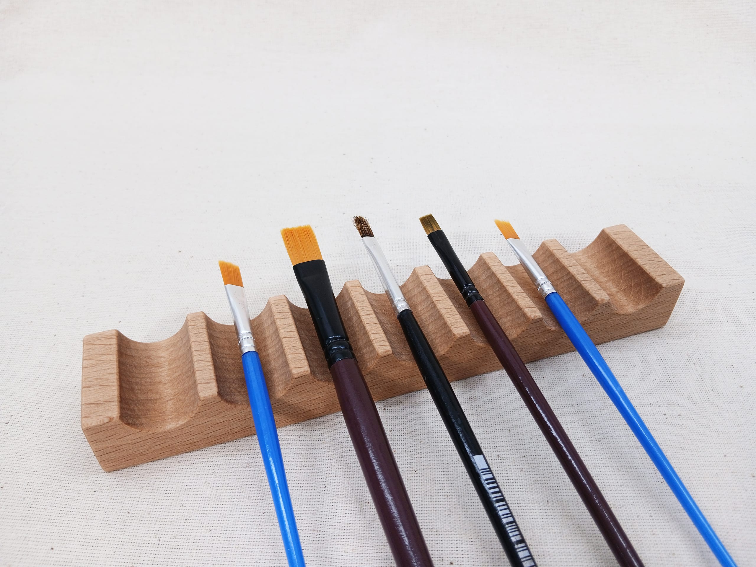 Pinselablage aus Buchenholz